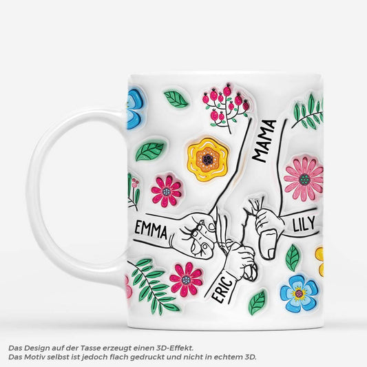 4203MGE1 3d druck effekt bunte blumen hand in hand personalisierte tasse mama_ 4203M8Q5A_099286fd e568 418c 9a3a 7b22a4521469