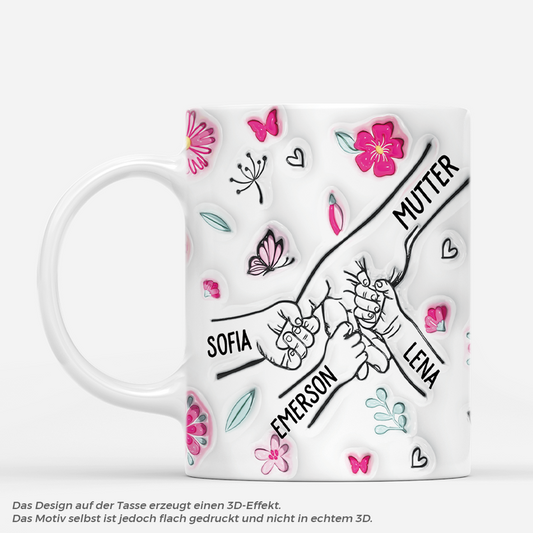 4216MGE1 3d druck effekt mama kinder blumen schmetterlinge mama tasse personalisiert_ 4216M8N5A
