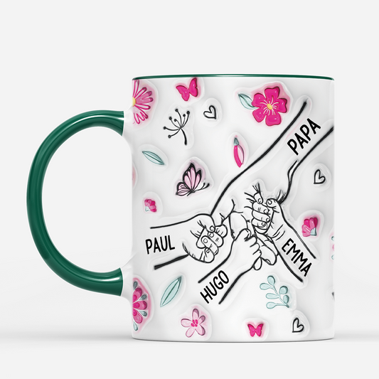 4216MGE2 3d druck effekt mama kinder blumen schmetterlinge mama tasse personalisiert_ 4216M8N5A