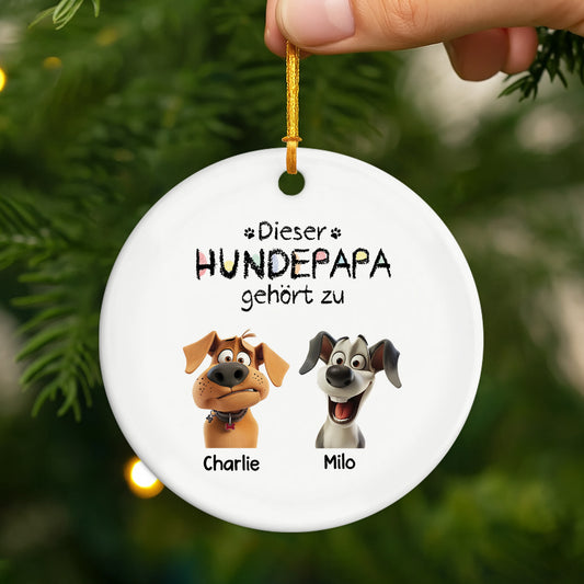 4222OGE2 diese hundemama gehort zu buntstifte personalisierter weihnachtsschmuck_ keramik 4222O8Q5C