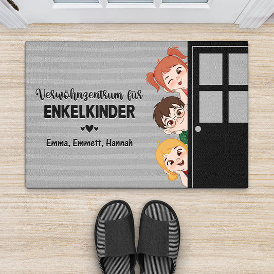 4229DGE2 hier werden die enkel verwohnt personalisierte fussmatte oma und opa 4229D5M8A