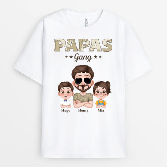 4231AGE1 papas gang armeemuster cartoon weisses t shirt papa personalisiert_ 4231A3H0B