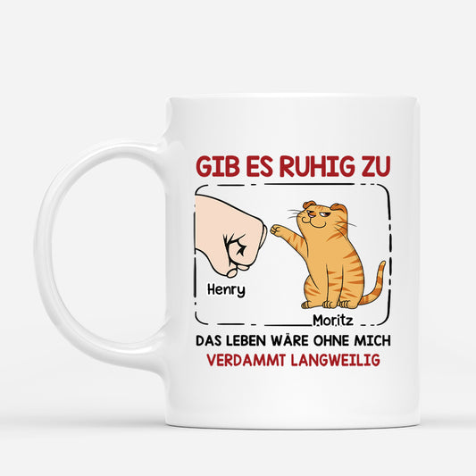 4234MGE1 ohne uns ware das leben langweilig katzen tasse personalisiert_ 4234M3T3D