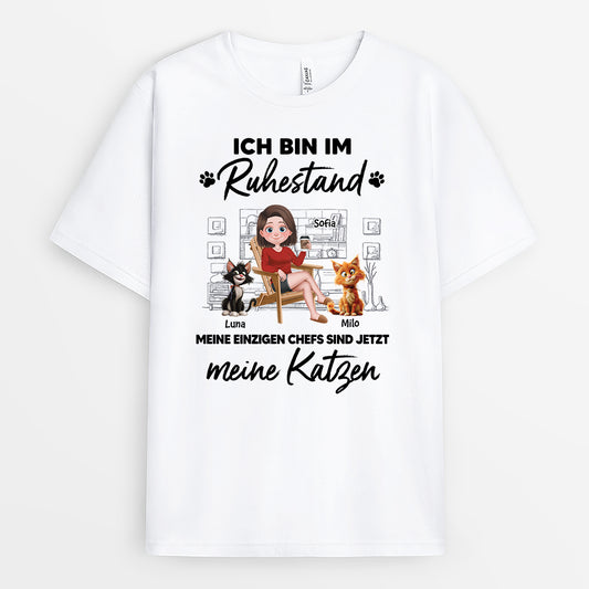4263AGE1 meine einzigen chefs sind jetzt meine katzen personalisierte katze t shirts 4263ATL0D_2e06950a 6701 4476 8bdc 20153483b208