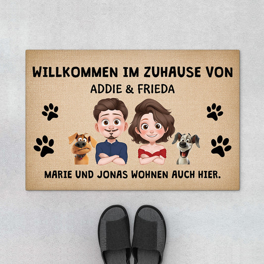 4275DGE1 willkommen bei personalisierte fussmatte hund_ 4275D8I0C