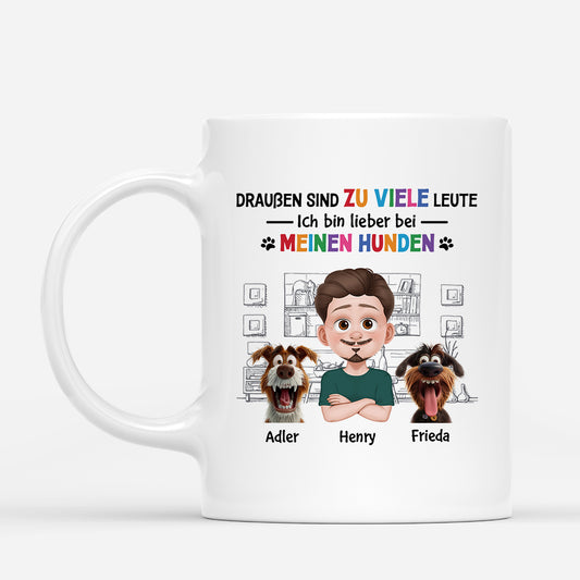 4285MGE1 ich bin lieber bei meinen hunden sitzend hunde tasse personalisiert_ 4285MKK0C