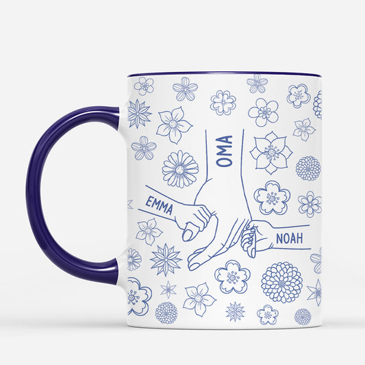 4286MGE2 mama und kinder pinke blume personalisierte tasse mama_ 4286MKM3A