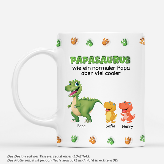 4322MGE1 3d druck effekt definition papasaurus cartoon personalisierte tasse papa_ 4322M8T7B