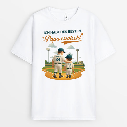 4370AGE1 ich habe den besten opa papa erwischt baseball personalisierte t shirts herren lustig 4370A5T3B
