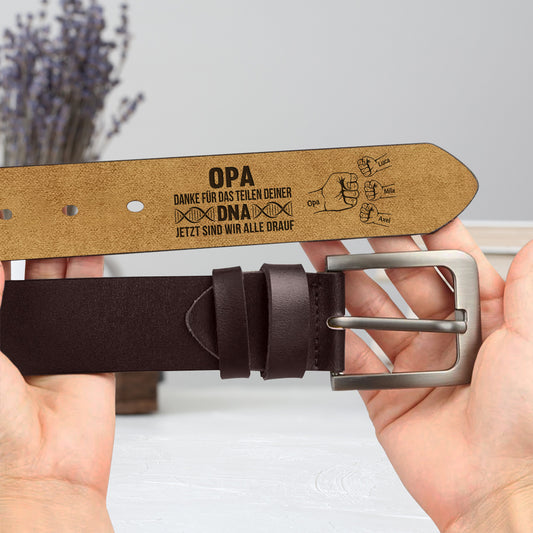 4383JGE2 danke fur das teilen deiner dna personalisierter gurtel fur papa 4383J