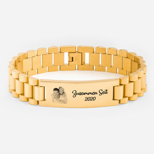 4386JGE1 zusammen seit uhrenband personalisierte armbander paare foto_ 4386jsv5b_1