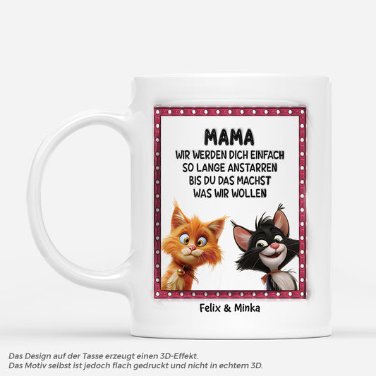 4410MGE1 wir werden dich einfach so lange anstarren lustige katzen tasse personalisiert_ 4410M8M5D