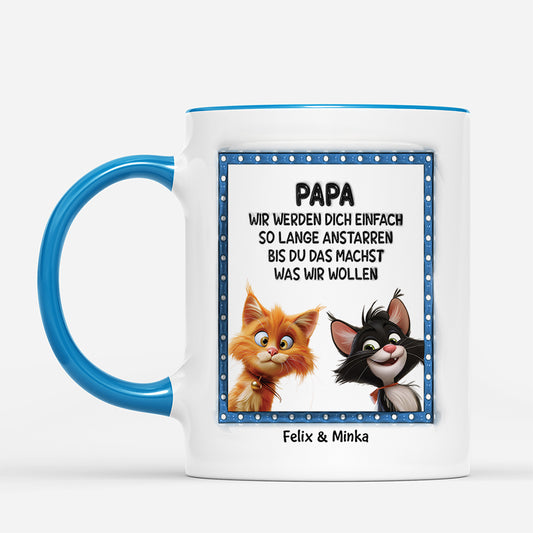 4410MGE2 wir werden dich einfach so lange anstarren lustige katzen tasse personalisiert_ 4410M8M5D