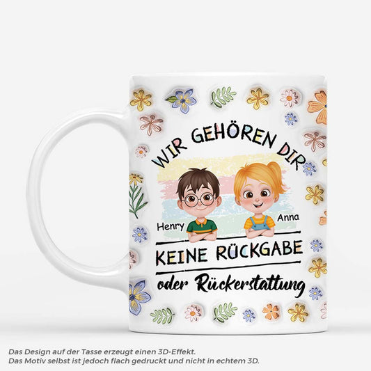 4443MGE1 3d druck effekt keine ruckgabe oder ruckerstattung blumen personalisierte tasse mama lustig 4443M5T0A