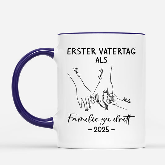 4446MGE2 erster muttertag als familie zu dritt personalisierte mama tasse 4446MT68A