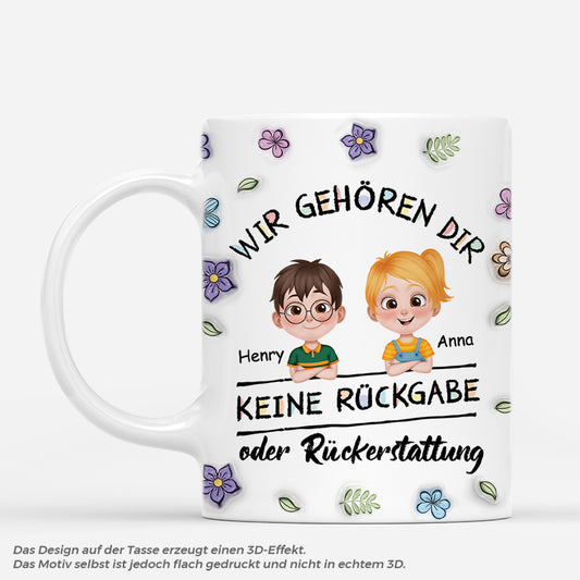 4449MGE1 3d druck effekt keine ruckgabe oder ruckerstattung personalisierte tasse papa lustig 4449MKT0A
