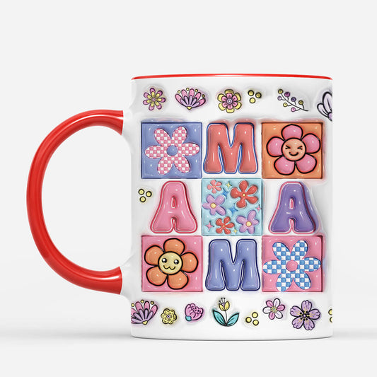 4456MGE2 3d druck effekt mama und kinder version 12 personalisierte tasse mama 4456M5H5A