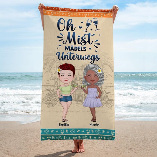 4464BGE2 oh mist madels unterwegs personalisierte strandtucher_ fur frauen 4464B3MMF