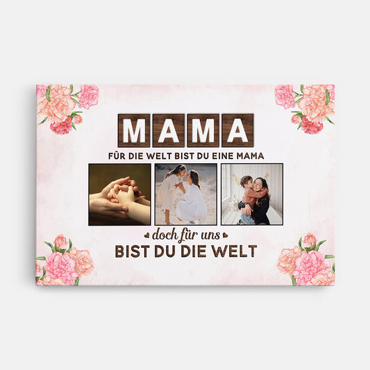 4472CGE1 fur uns bist du die welt personalisierte leinwand mama foto 4472C5L5A