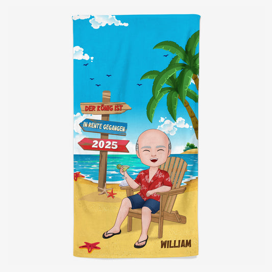 4478BGE1 der konig ist in rente gegangen strandtuch personalisiert_ 4478B6TMG_38157b5e 0869 4252 8753 0cdf421829a5