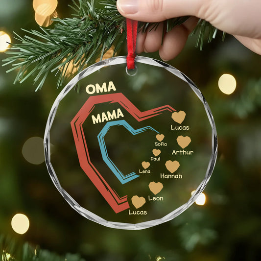 4492OGE2 herzen papa opa personalisierte glas ornamente opa 4492OTMAB