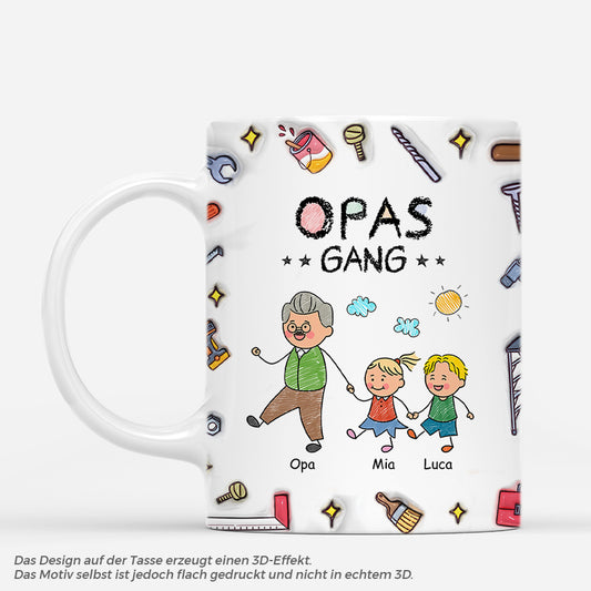 4497MGE1 3d druck effekt opas gang buntstifte personalisierte tasse opa 4497M