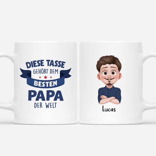 4518MGE1 diese tasse gehort dem besten papa der welt personalisierte tasse papa 4518M66TB