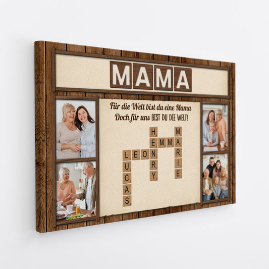 4520CGE22 fur uns bist du die welt personalisierte leinwand mama mit foto 4520C3TAA