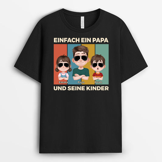 4536AGE1 einfach ein papa und seine kinder cartoon t shirt papa personalisiert_ 4536A3Q0B