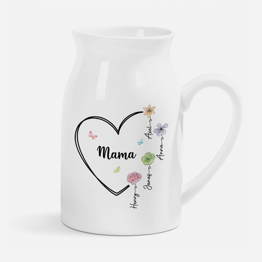 4540OGE1 herz blumen personalisiertes geschenk keramik vase oma mama 4540o