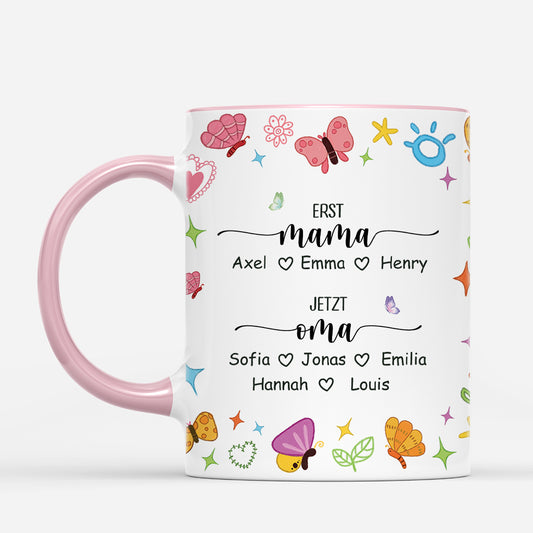 4597MGE2 zuerst mama jetzt oma schmetterlings tasse oma personalisiert_ 4597MKI0A
