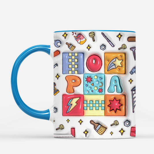 4605MGE2 3d druck effekt papa kinder mit fausten werkzeug personalisierte tasse papa 4605M565B_3fa63ebd a11d 406b 890a 291d2ccd1a4c