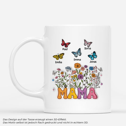 4620MGE1 3d druck effekt mama schmetterlings blumen personalisierte tasse mama 4620M665A_09111ef0 b864 46af b858 c6240378d32c