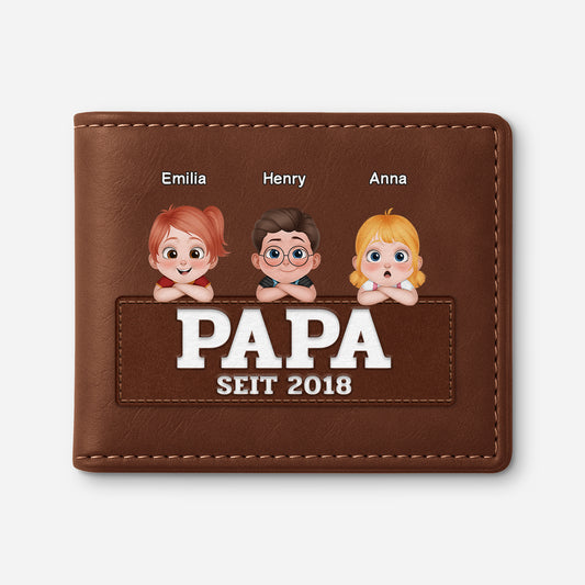 4642JGE1 papa seit kinder chibi geldborse personalisiert_ papa 4642JTMNB