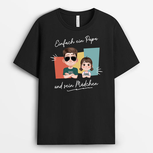 4661AGE1 einfach ein papa opa und seine kinder personalisierte t shirts manner 4661AKYNB