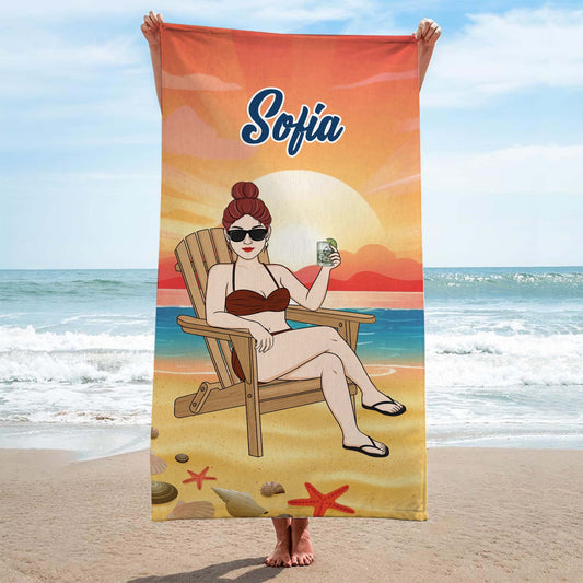 4663BGE2 papa mit gesicht personalisiertes strandtuch_ 4663B3K5B