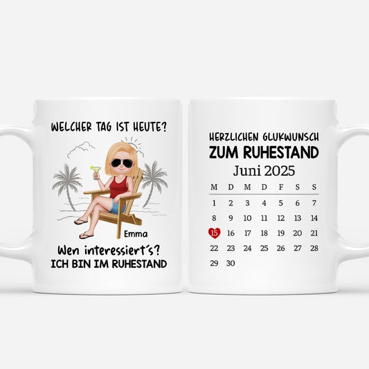 4699MGE1 herzlichen gluckwunsch zum ruhestand kalender personalisierte tasse rente 4699M6M5A
