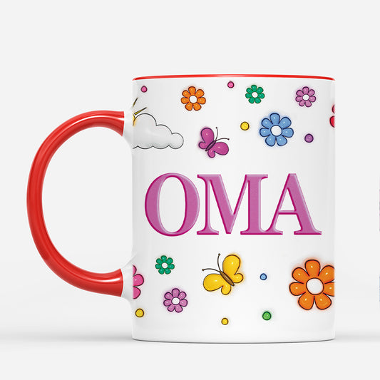 4700MGE2 3d druck effekt mama blumen personalisierte tasse mama mit foto 4700M