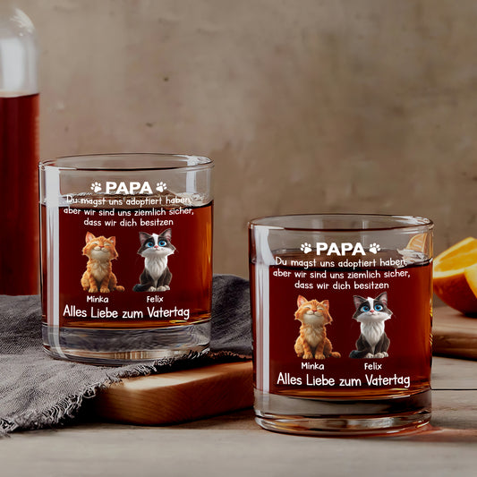 4716IGE1 katzenpapa alles liebe zum vatertag katzen whiskyglas personalisiert_ 4716IKYTD