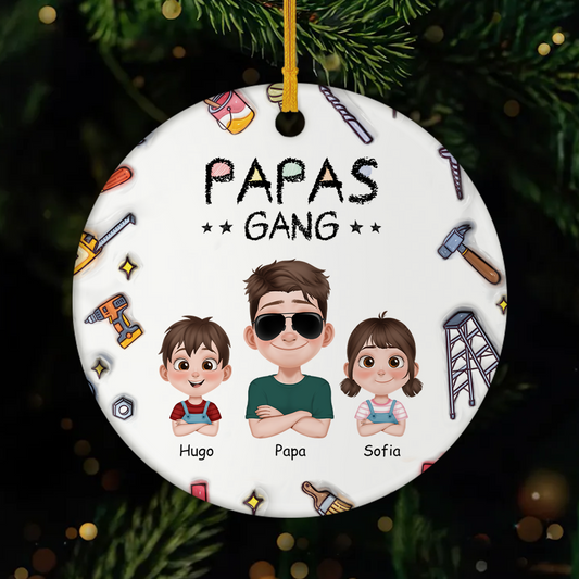 4785OGE1 3d druck effekt papas gang werkzeug cartoon personalisierte keramik ornamente papa 4785OKT0B