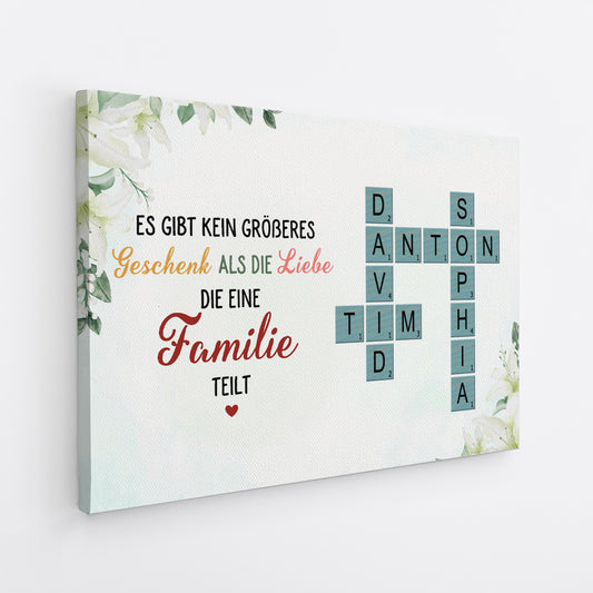 4787CGE2 familienliebe ist das grosste geschenk kreuzwortratsel personalisierte leinwand familie_ 4787C8QAC