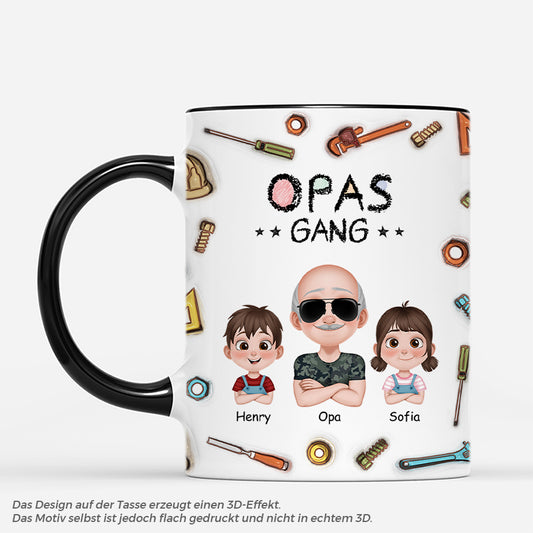 4798MGE2 3d druck effekt papas gang werkzeug cartoon armeemuster personalisierte tasse papa 4798MKT0B