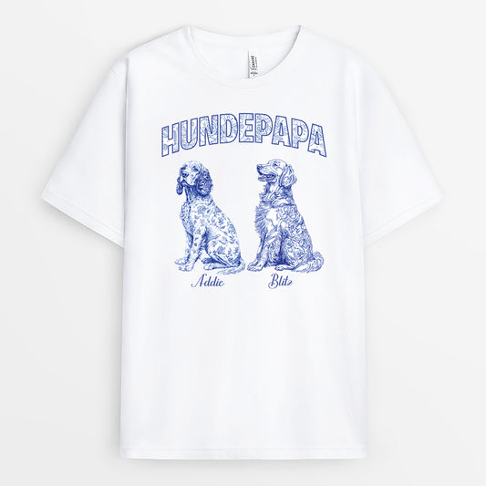 4801AGE1 hundpapa blue toile fabric personalisierte hunde t shirts 4801A68TB