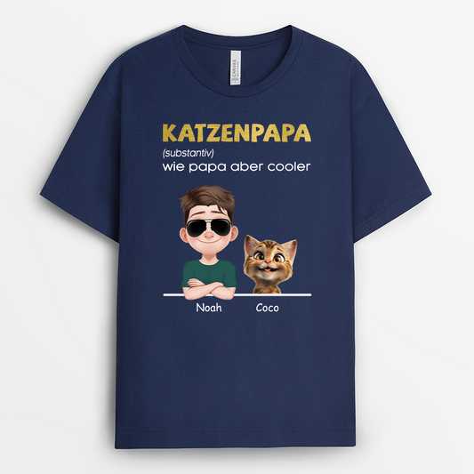 4808AGE2 definition katzenpapa cartoon schwarzes t shirt katze personalisiert 4808AKH0D