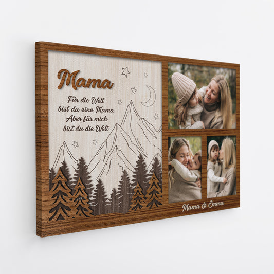 4818CGE2 fur uns bist du die welt personalisierte leinwand papa foto nachricht 4818C5ITB