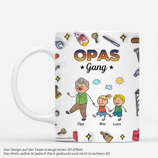 4825GE1 3d druck effekt papas gang werkzeuge strichmannchen personalisierte tasse papa 4825