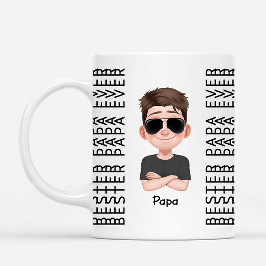 4832MGE1 bester papa aller zeiten cartoon personalisierte tasse papa_ basic stil lustig 4832M
