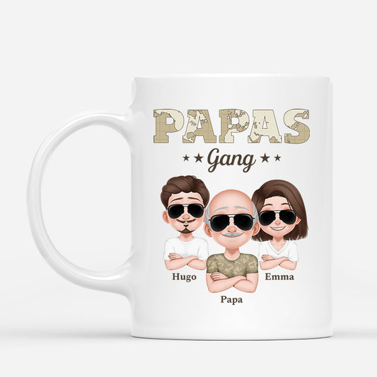4853MGE1 papas gang erwachsene kinder weltkarte armeemuster weisses t shirt papa personalisiert_ 4853M5M0B