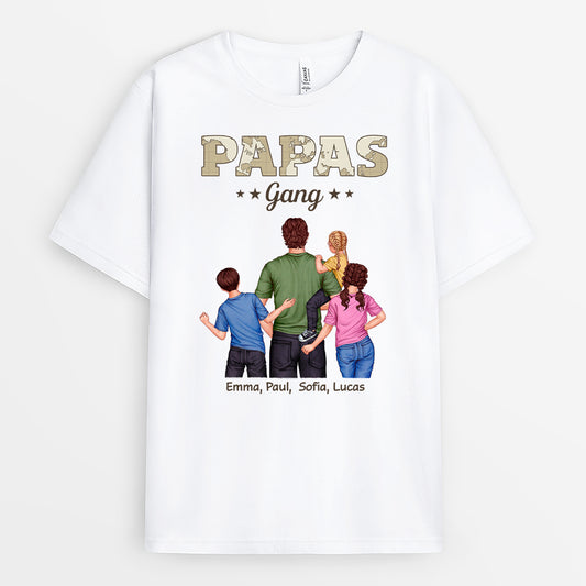 4855AGE1 papas gang weltkarte getragen von papa weisses t shirt papa personalisiert_ 4855AKL0B