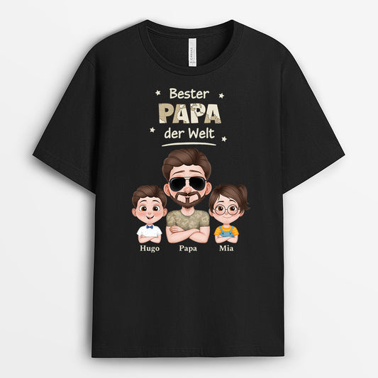 4877AGE1 bester papa der welt weltkarte armeemuster t shirt papa personalisiert_ 4877A